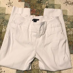 White stretch Capri dress pants